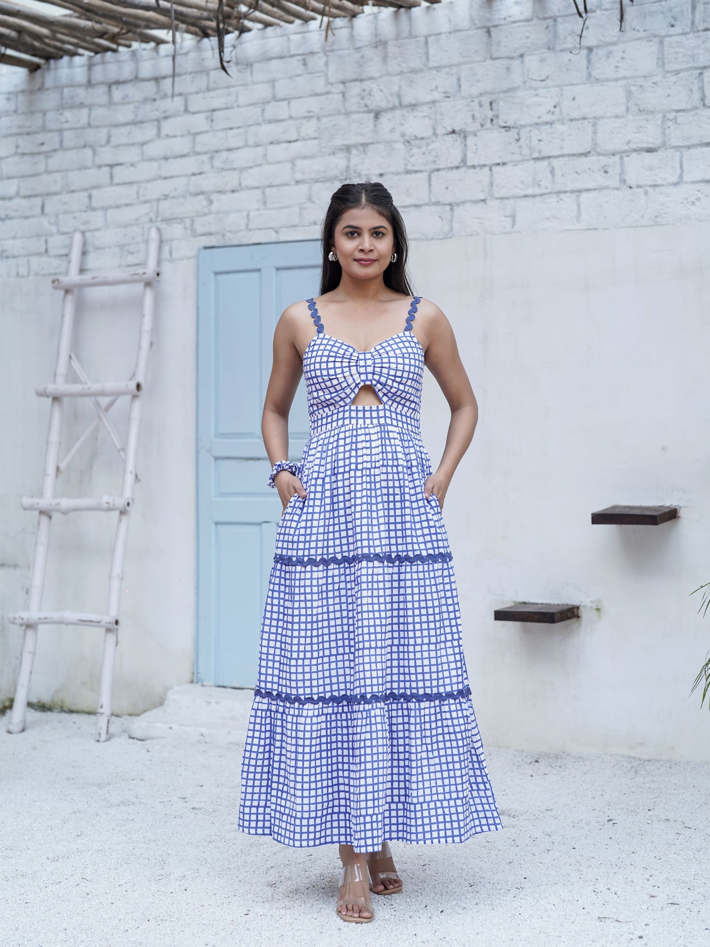Clara Hand Block Printed Maxi Dress
