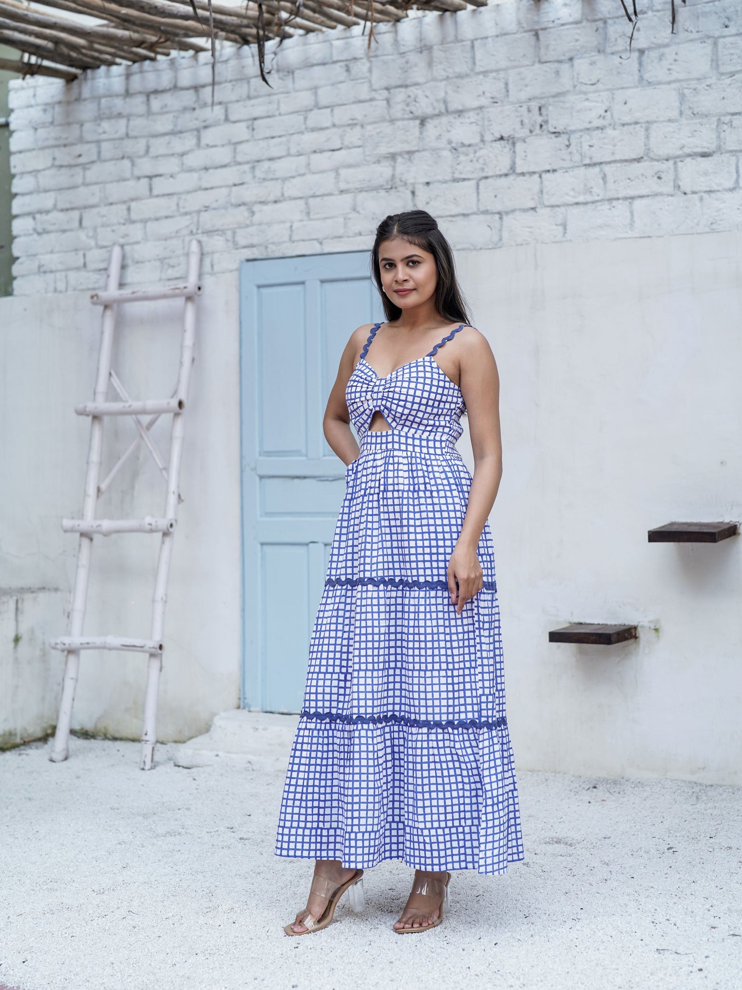 Clara Hand Block Printed Maxi Dress