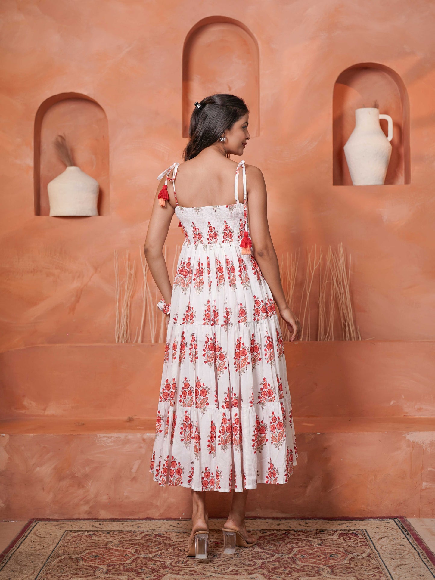 Amelia Handblock Printed Daydream Long Dress