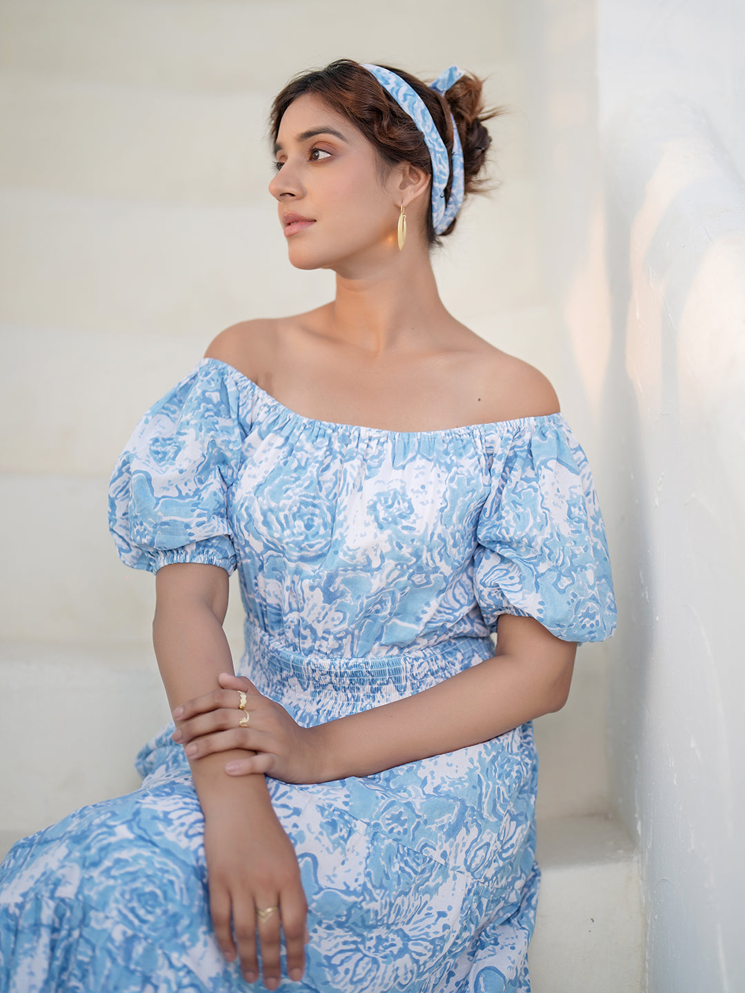 Fiona Hand Block Printed Maxi Dress