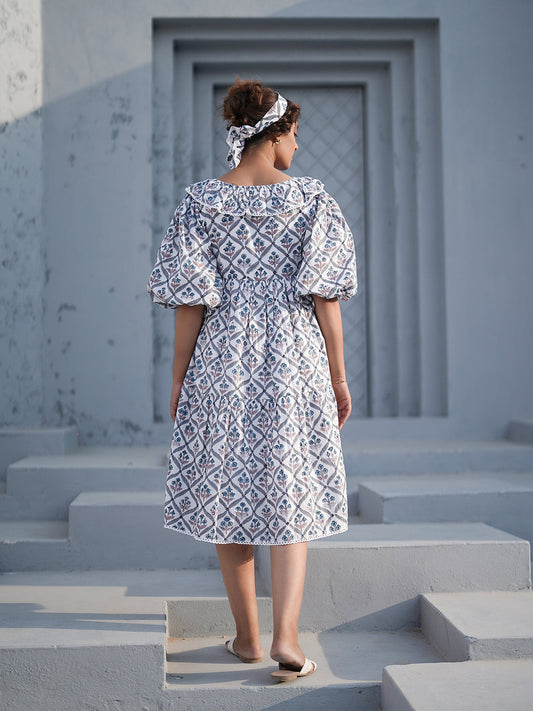 Aria Hand block Printed Dress