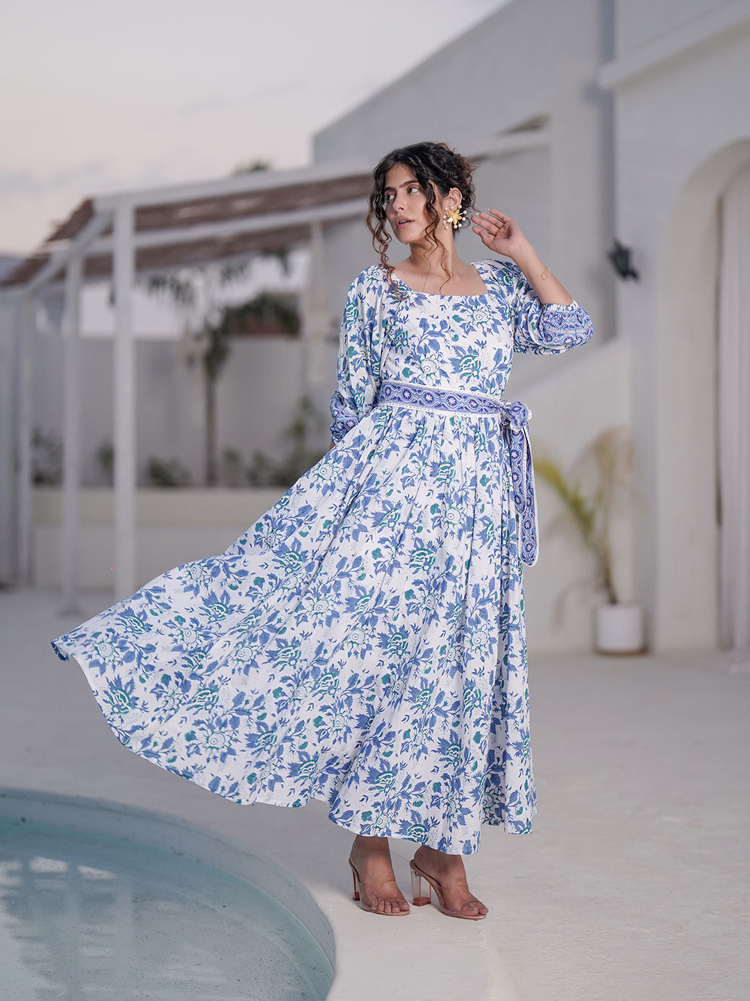 Sofy Hand Block Printed Maxi Dress