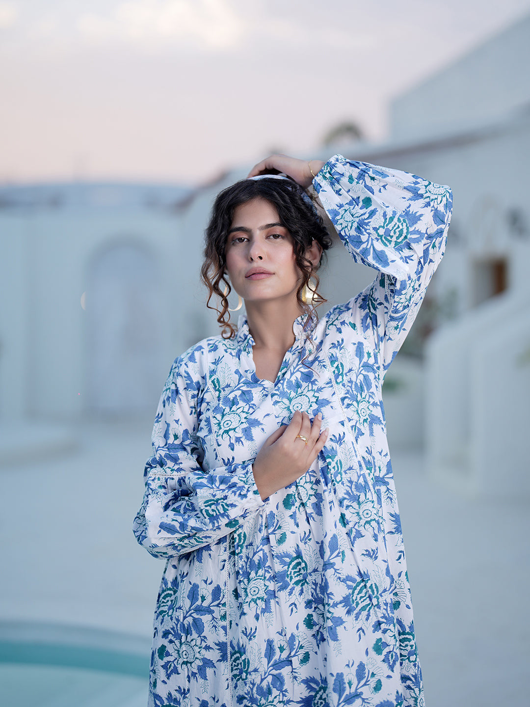 Shanaya Hand Block Printed Midi Dress