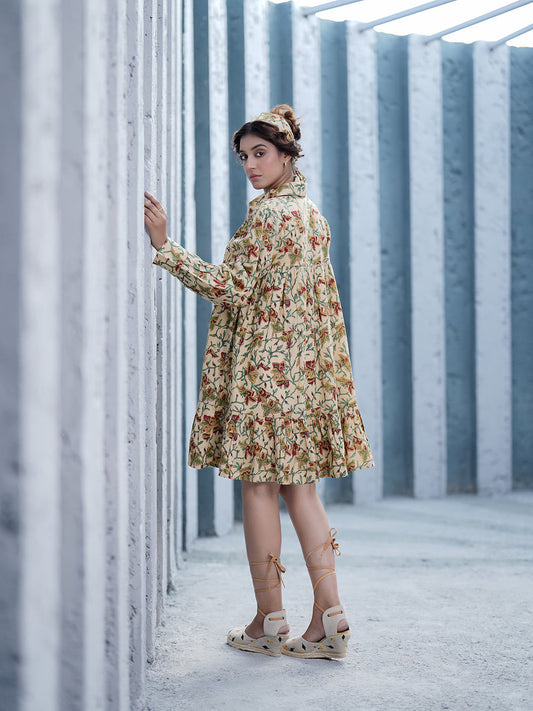 Caterina Handblock Printed Shirt Dress
