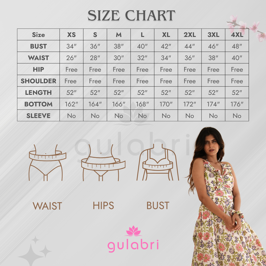 Freesia Handblock Halter Maxi Dress