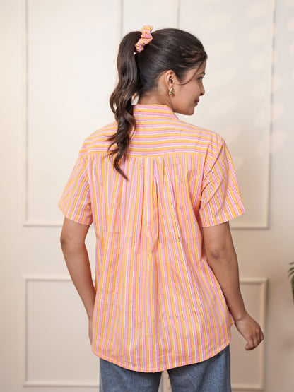 Anaya Handblock Printed Shirt Top