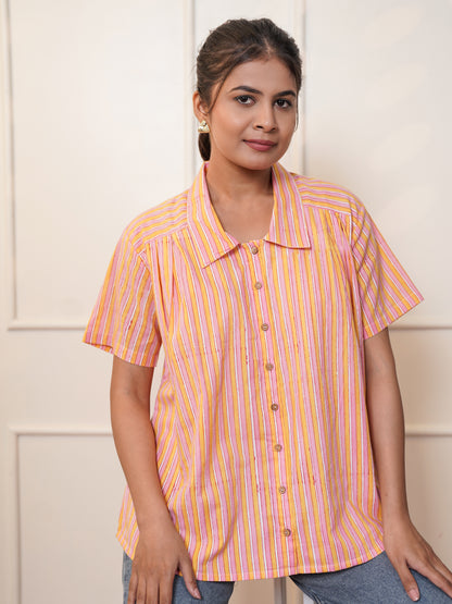 Anaya Handblock Printed Shirt Top
