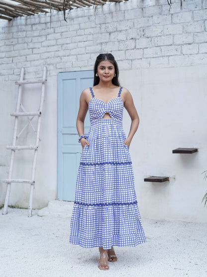 Clara Hand Block Printed Maxi Dress