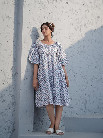Aria Hand Block Printed Dress