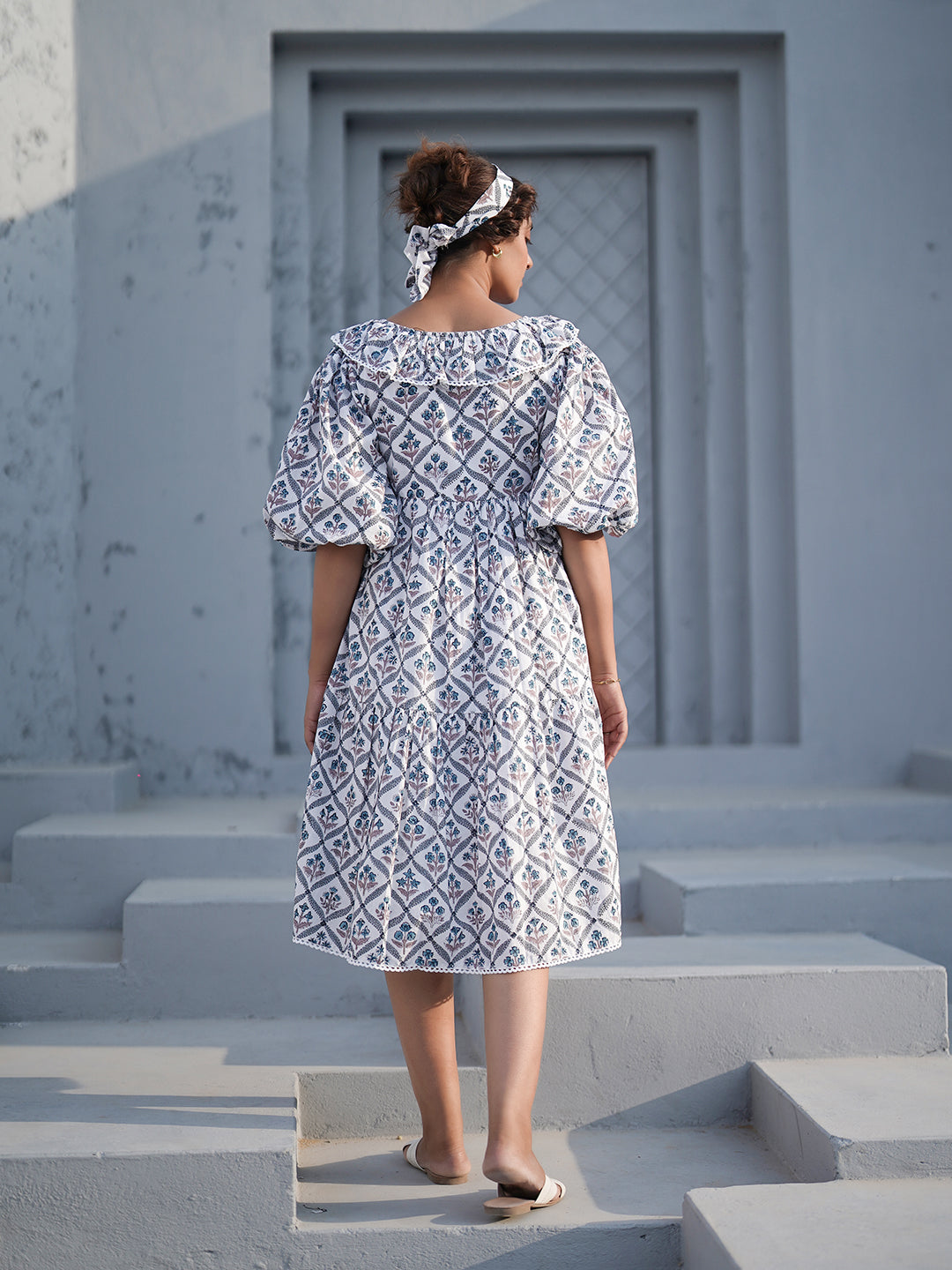 Aria Hand Block Printed Dress