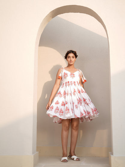 Archia Block Printed Short Dress
