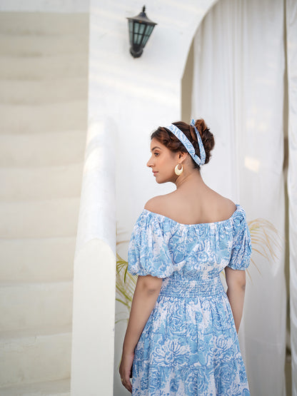 Fiona Hand Block Printed Maxi Dress