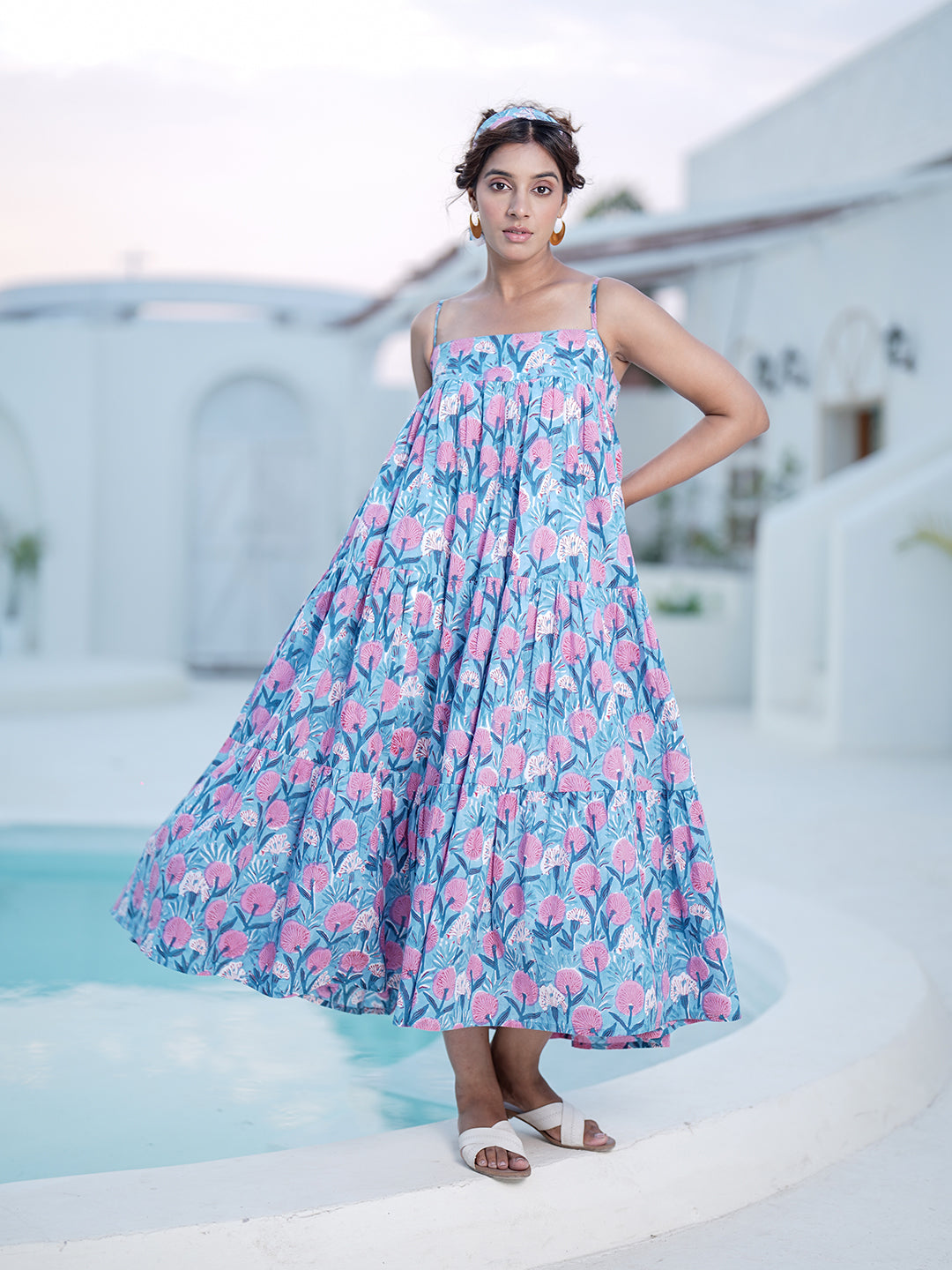 Jasmine Handblock Printed Dress