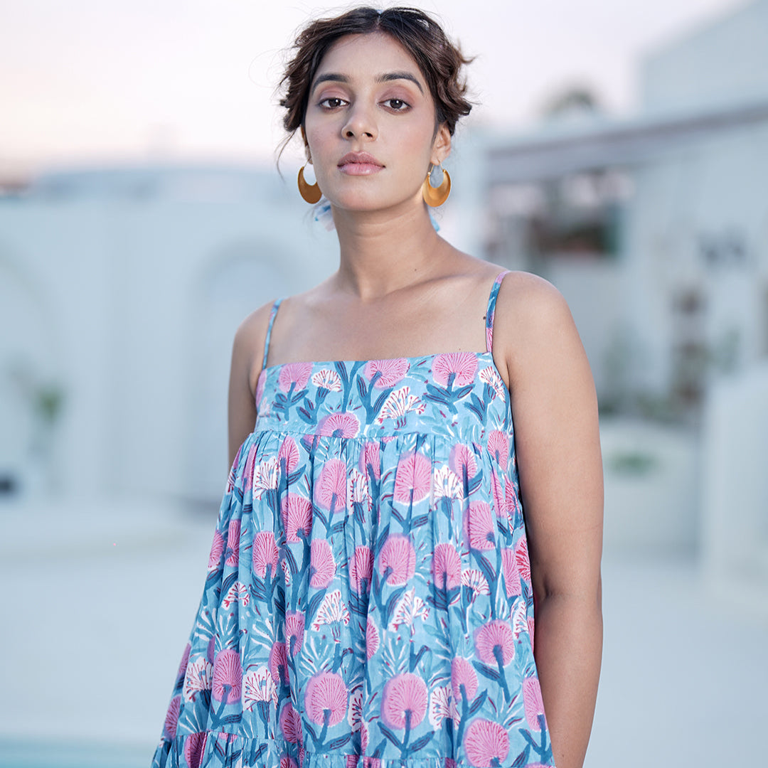 Jasmine Handblock Printed Dress