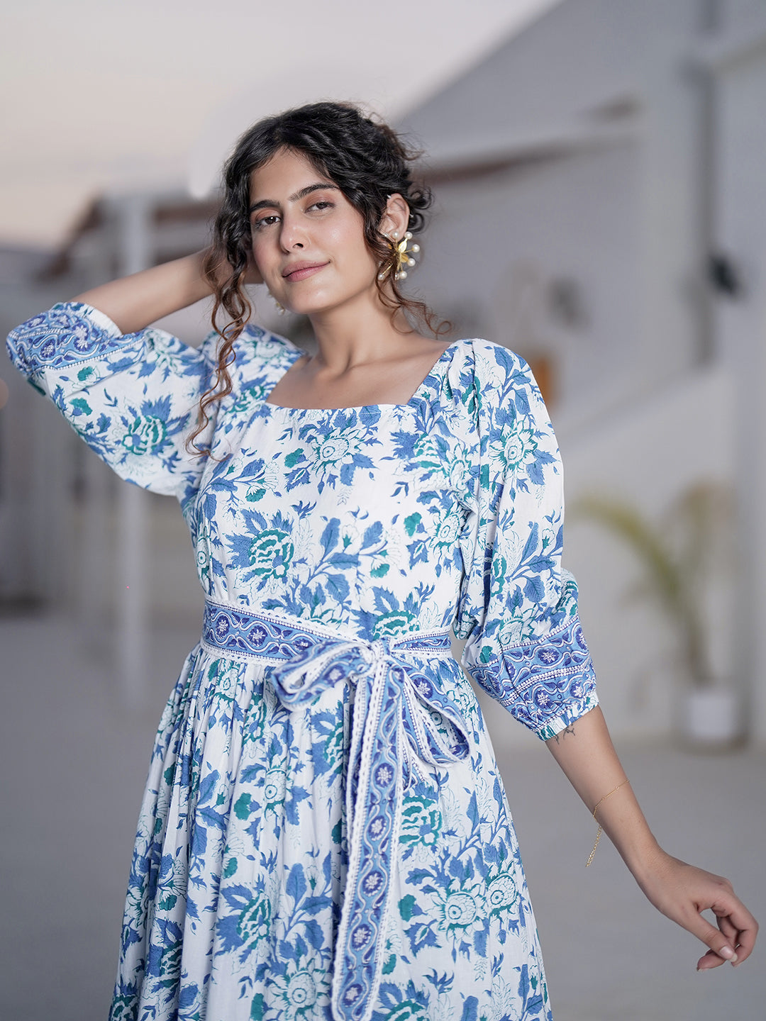 Sofy Handblock Printed long Dress
