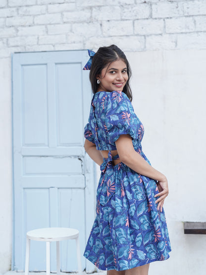 Emily Handblock Printed Tropical Day Dress