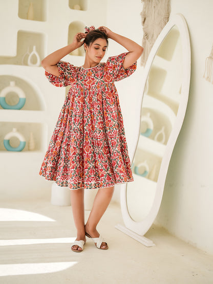 Anemone Handblock Printed Dress