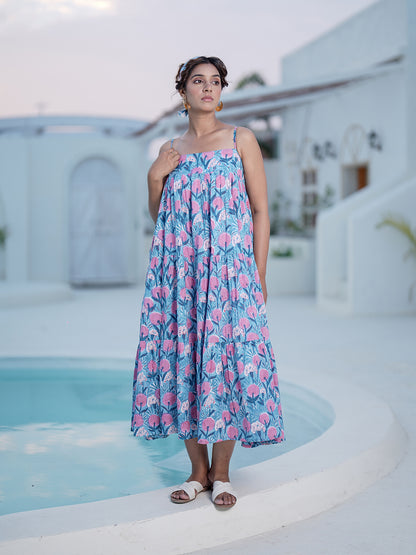 Jasmine Handblock Printed Dress