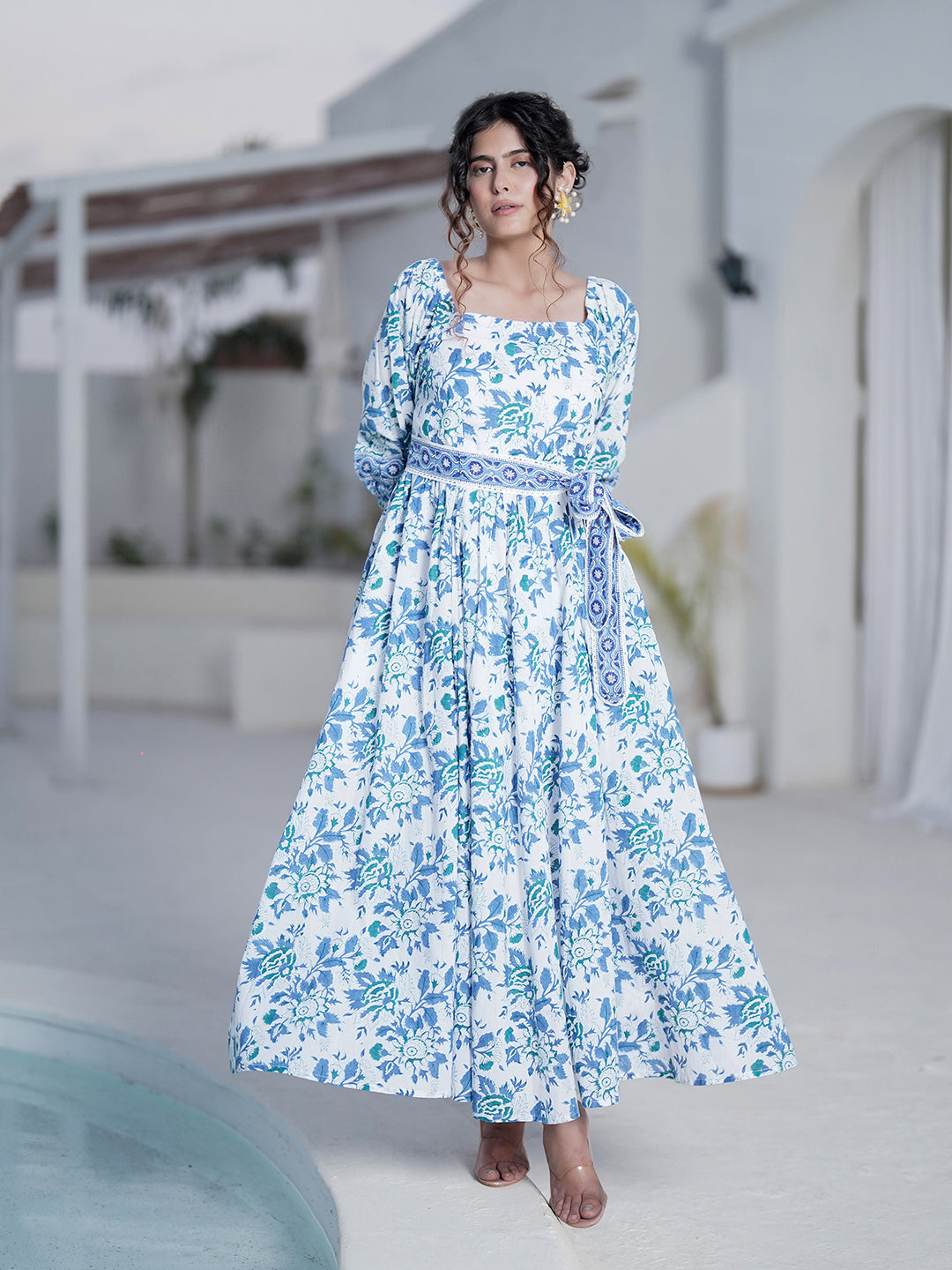 Sofy Hand Block Printed Maxi Dress