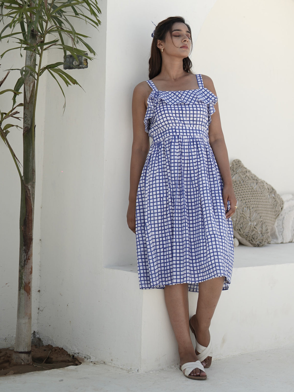 Olivia Hand Block Printed Dress