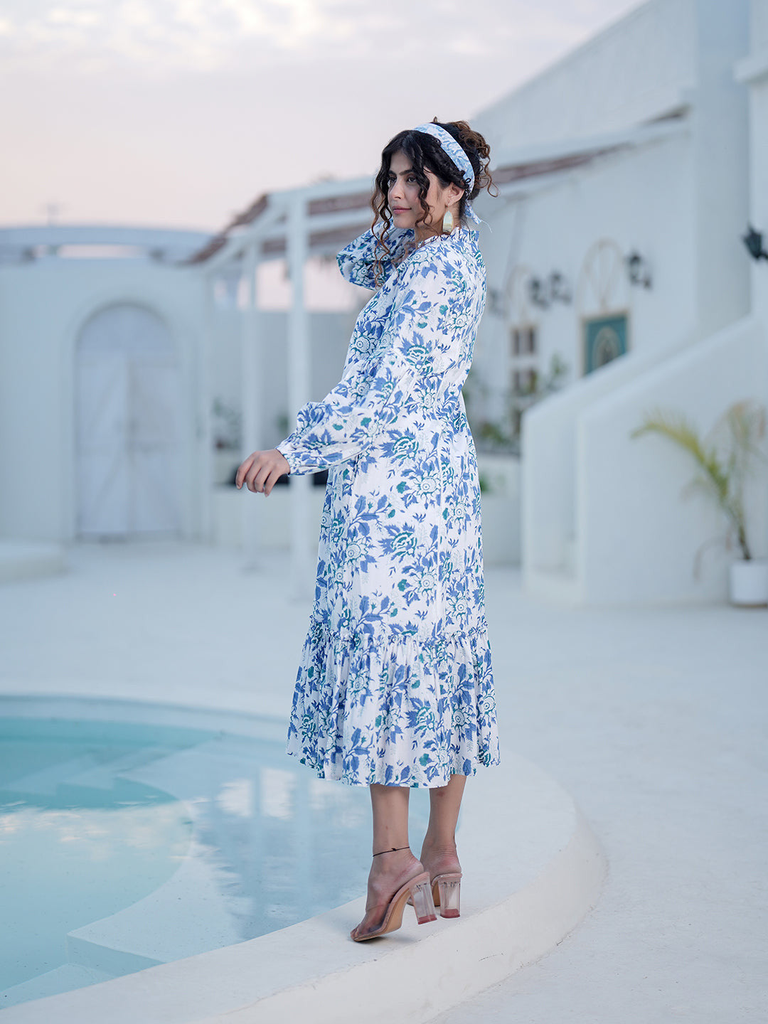 Shanaya Hand Block Printed Midi Dress