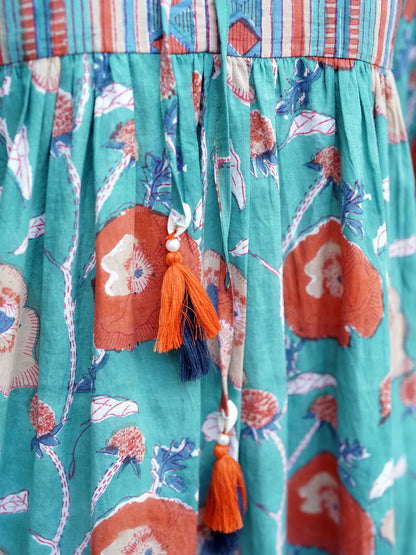 Miraya Hand block Printed Garden Stroll Dress