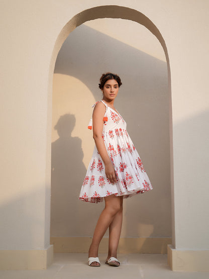 Archia Hand Block Printed Short Dress