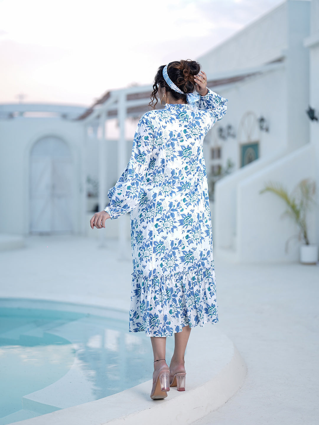 Shanaya Hand Block Printed Midi Dress