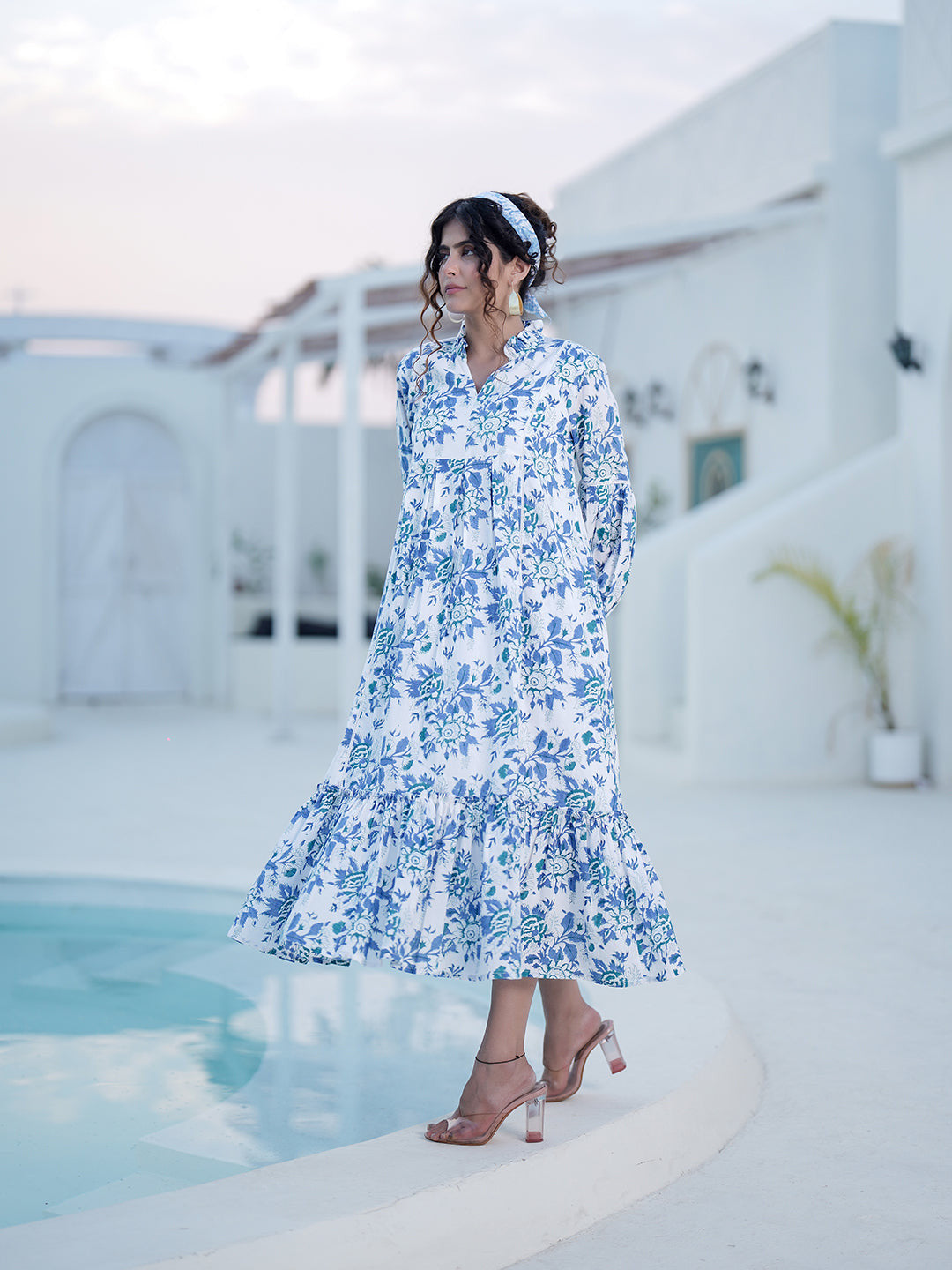 Shanaya Hand Block Printed Midi Dress