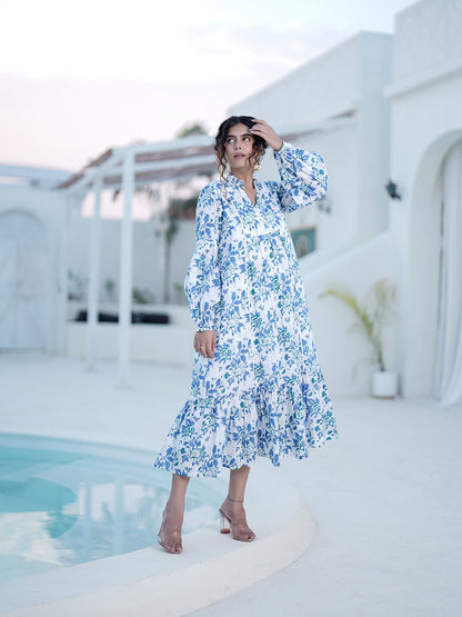 Shanaya Hand Block Printed Midi Dress