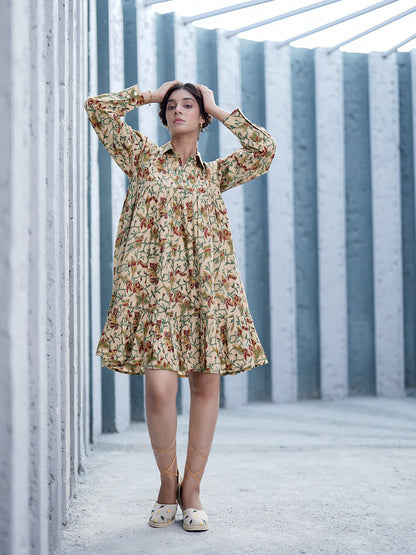 Caterina Handblock Printed Shirt Dress