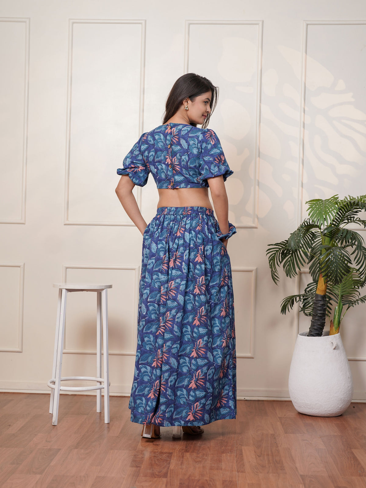 Ava Hand Block Printed Bloom Co-Ord Set
