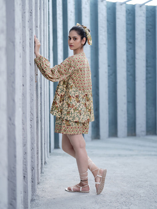 Arianna Hand Block Printed Co-Ord Set